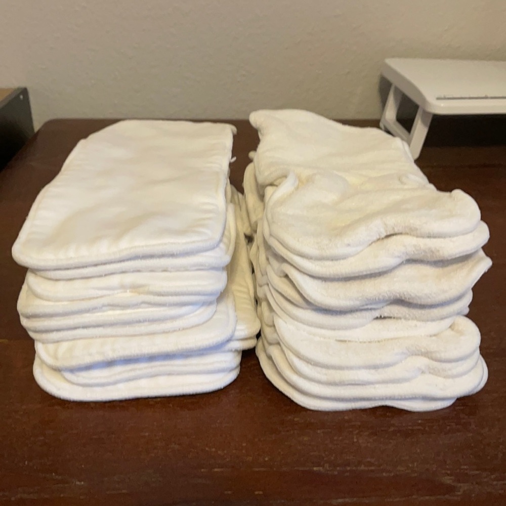 24 cloth diaper inserts, hemp bamboo
